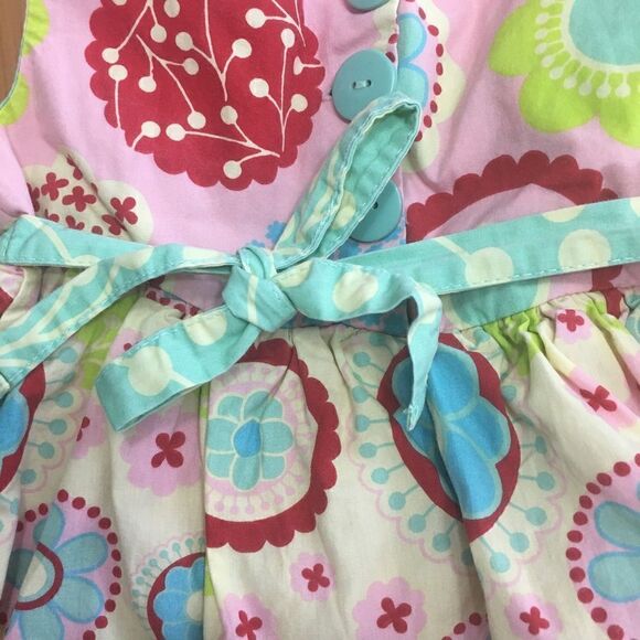 Jelly The Pug Mixed Print Ruffle Sleeveless Dress Size 24M - Picture 4 of 5